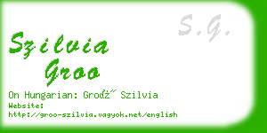 szilvia groo business card